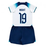 Koszulka piłkarska Anglia Mason Mount #19 Strój Domowy dla dzieci MŚ 2022 tanio Krótki Rękaw (+ Krótkie spodenki)
